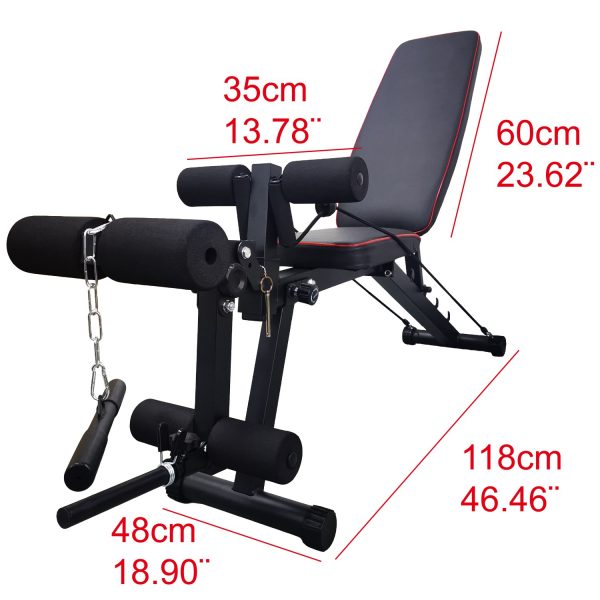 adjustable weight bench foldable workout exercise bench with preacher curl leg extension 1 2