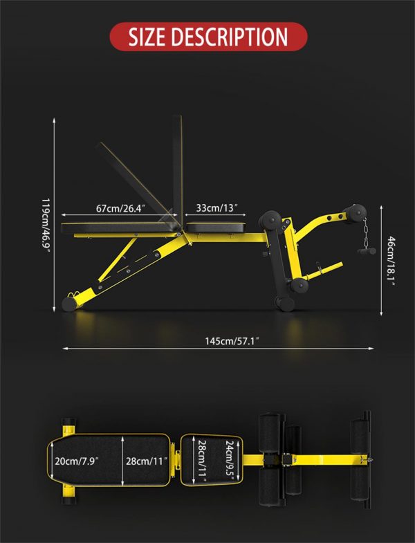 flybird adjustable benchutility weight bench for full body workout 3